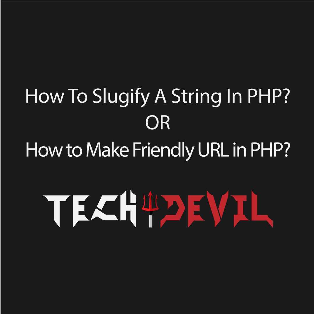 slugify a String In php